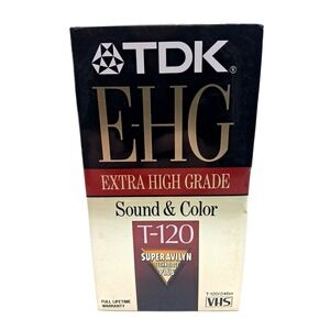 TDK EHG Extra High Grade T120 Blank VHS Tape  Avilyn Technology NEW Sealed